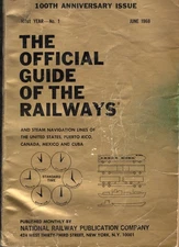 OFFICIAL GUIDE OF RAILWAYS JUNE 1968; 100th ANNIVERSARY ISSUE, TIMETABLES, MAPS