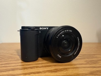 Sony Alpha ZV-E10 APS-C Vlog Camera (with lense, lightly used)- Black