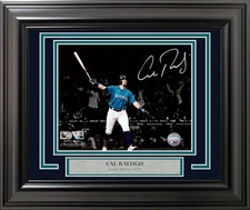 Cal Raleigh Signed Framed 11x14 Photo Seattle Mariners Fanatics Holo