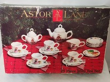 Astor Lane 25 Piece Mama Bear Christmas Porcelain Mini Tea Set