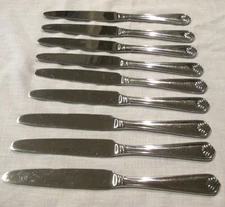 Cambridge Victoria set of 9 dinner knives stainless steel flatware shell