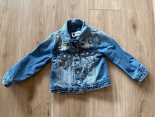 Gap Disney Toddler 3T Blue Jean Denim Jacket Embroidered Belle Beauty Beast