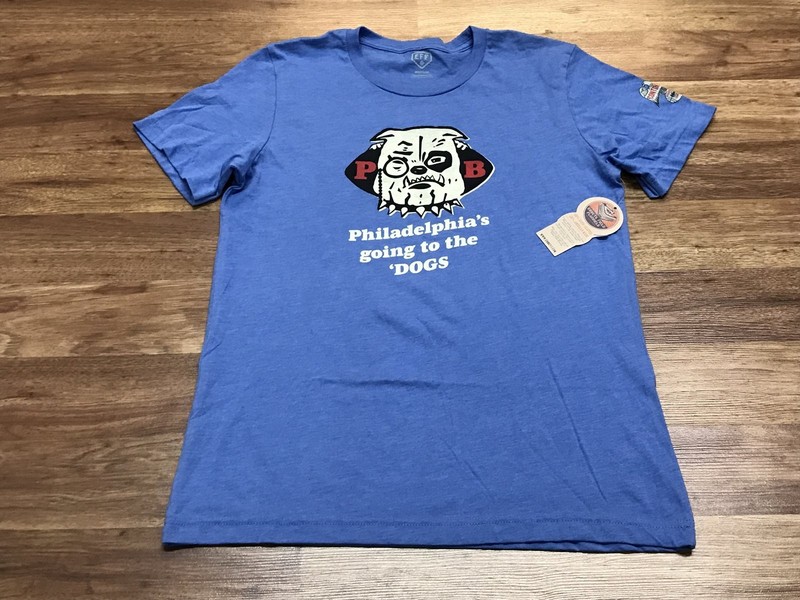MENS M  NEW Ebbets Field Flannels CFL Philadelphia Bulldogs Football T-Shirt USA
