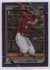 2024 Bowman Chrome Prospects Purple Refractor /250 Adolfo Sanchez #BCP-252 14ij