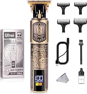 Ufree Professional Beard Trimmer for Men, Zero Gapped T-Blade Hair Clipper & Mus