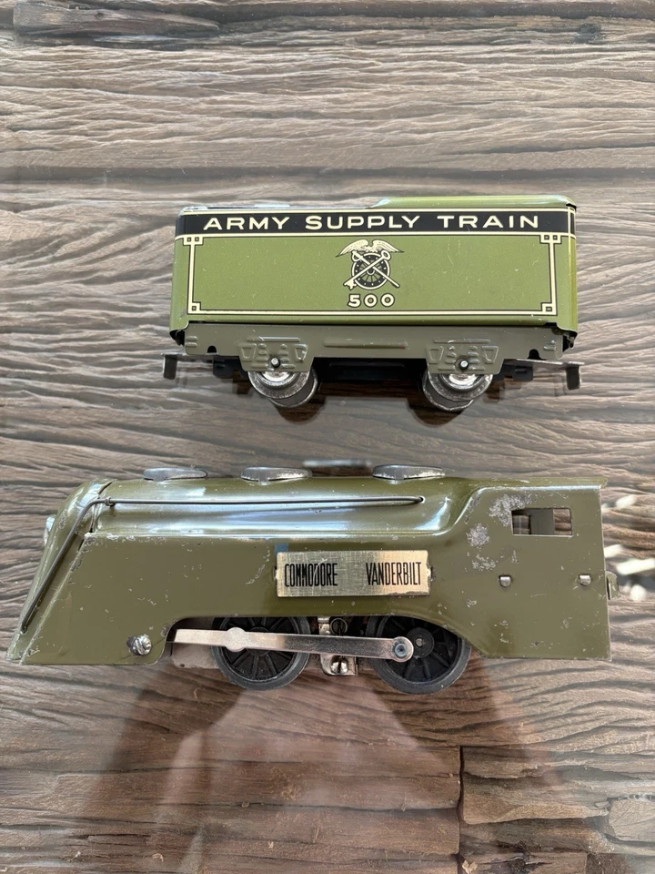 Marx Army Train Commodore Vanderbilt Locomotive, 1940’s - Image 2 of 4