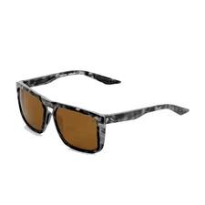 100% Renshaw Sunglasses Matte Black Havana Bronze Lens PREMIUM