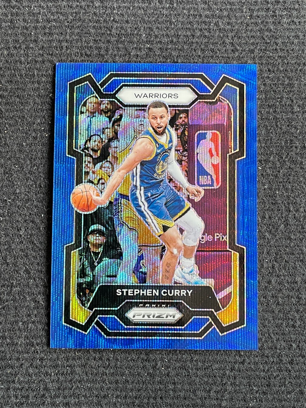 Stephen Curry 2023-24 Panini Prizm Blue Wave Prizm #119