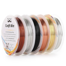 'S Beading Wire for Crafting 24 Gauge, 6 Rolls X 19.6 Feet Each