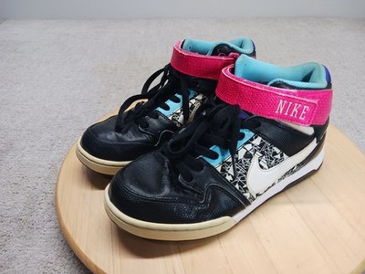 Youth Nike Mogan Mid 2 Sneakers Shoes Size 8.5 Black Pink Purple