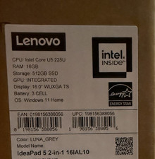 BRAND NEW SEALED Lenovo 2-in-1Laptop 16" Core Ultra 5 225U 16GB 512GB SSD Win 11