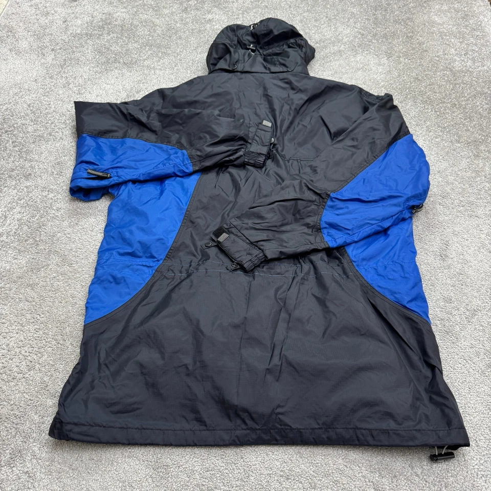 Stearns DryWear Vintage Años 90 Retro Cortavientos Sudadera con Capucha Chaqueta Para Hombres XXL Azul Negro Foto 2 de 4