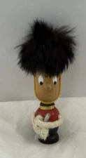 1960's vtg. Kurt S. Adler British Guard w/fur hat, wood, 4" tall made in Japan