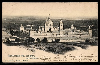 Ansichtskarte El Escorial, Monasterio del Escorial, Vista General 1906 