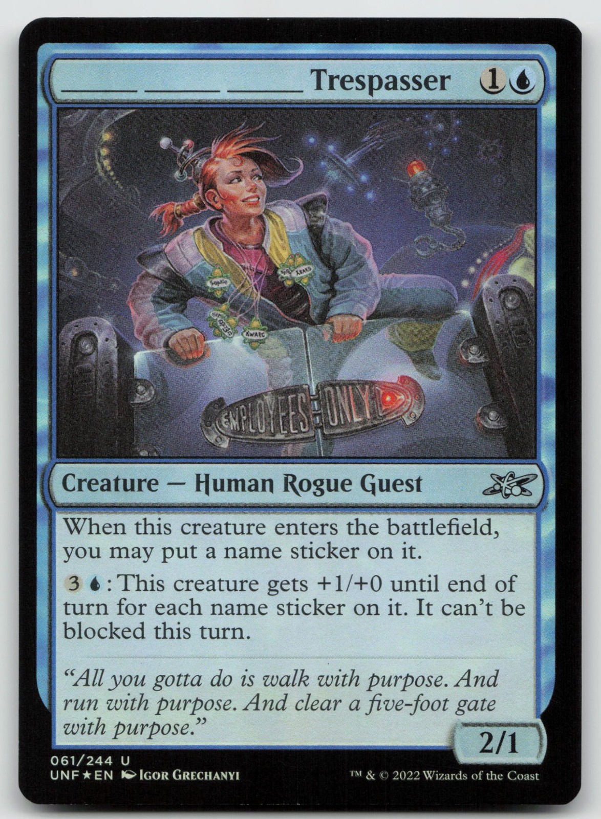 _______ _______ _______ Trespasser [UNF - 61] - NM [Foil] MTG