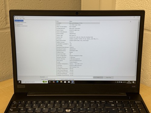 Lenovo ThinkPad E580 15.6" Quad i7-8550U 8GB 256GB NVMe WIFI Windows 10 Laptop N - Picture 11 of 13