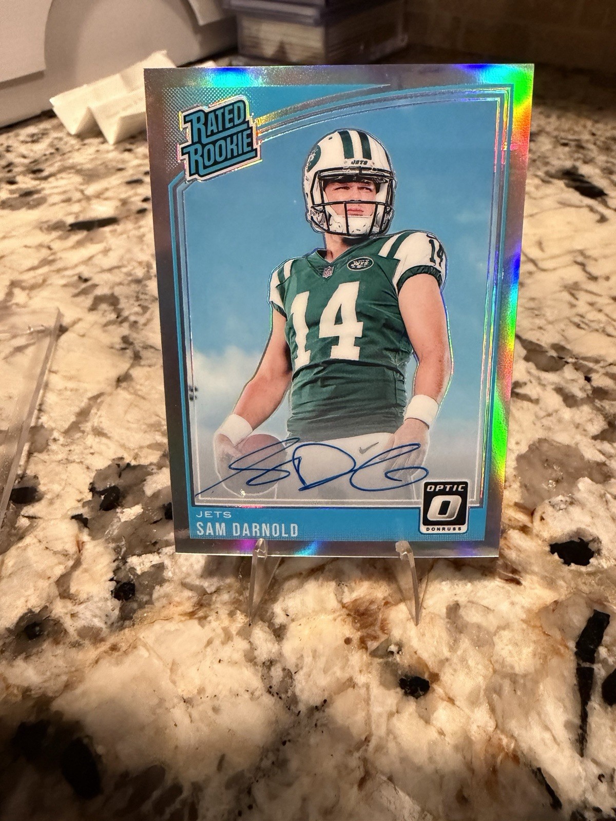 2018 PANINI DONRUSS OPTIC #151 SAM DARNOLD RATED ROOKIE AUTO HOLO RC /99