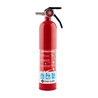 First Alert Fire Extinguisher for Home, Standard Rechargeable 1 PACK, Red