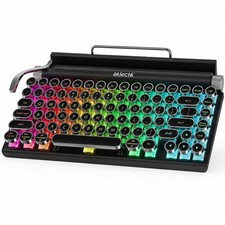 Eklectik Vintage Typewriter Keyboard Wireless Bluetooth, 83-Key Mechanical Ke...