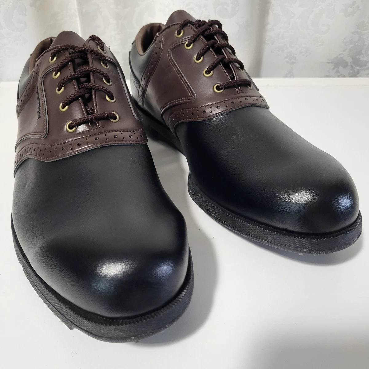 FootJoy Club Casuals Black Wingtip Golf Shoes 79059 Men\'s Sz 13 FootJoy Golf Men main image 2