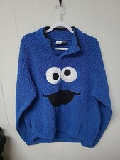 Sesame Street Fleece Cookie Monster 3-Snap Sweatshirt Size Large