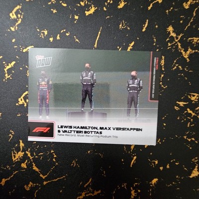2021 Topps Now F1 - #006 - Lewis Hamilton, Max Verstappen, Valtteri Bottas