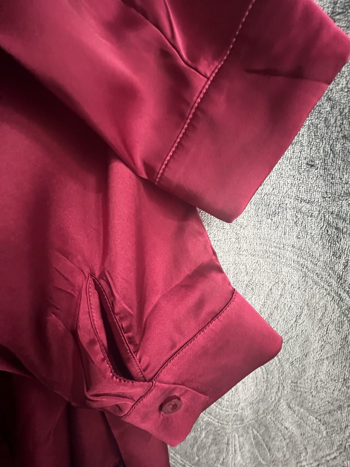T-shirt à Capuche Manches Longues Vintage Brand & Workwear - Taille L, Couleur Bordeaux/gris, Neuf Avec étiquettes