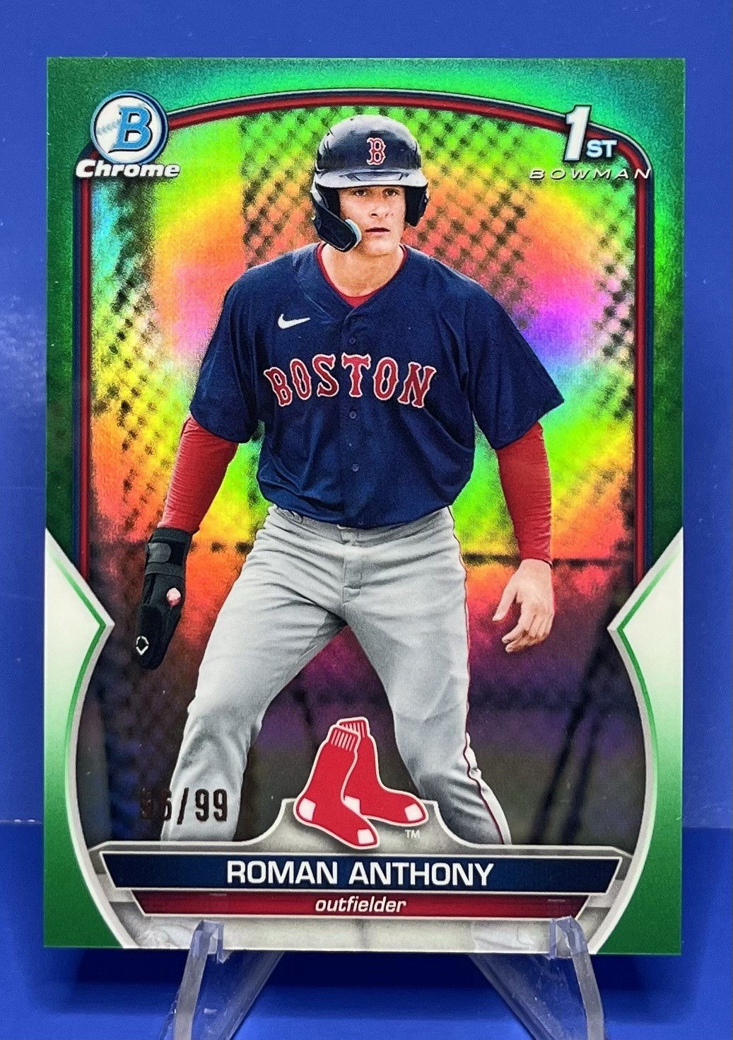 2023 Bowman Chrome 1st Prospects Roman Anthony #BCP-71 Green Refractor 56/99
