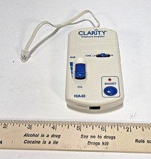 Clarity HA40 40dB Portable Telephone Handset Amplifier Tone Volume Boost