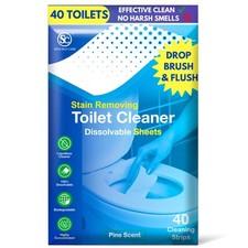 : Dissolvable Toilet Bowl Cleaner Sheets No Bottles, Easy Clean, Quick-Disso...