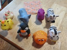 Lot Of Rubber Baby Animal Bath Toys