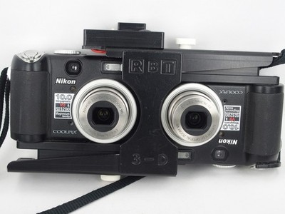 Nikon Coolpix P5000 RBT 3-D Stereogespann  für 3D Stereofotografie