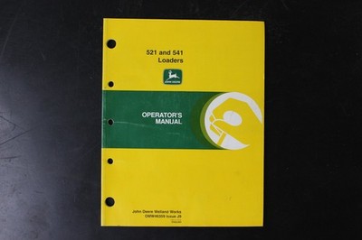 John Deere 521 541 Loaders Operator's Manual OMW46359 English