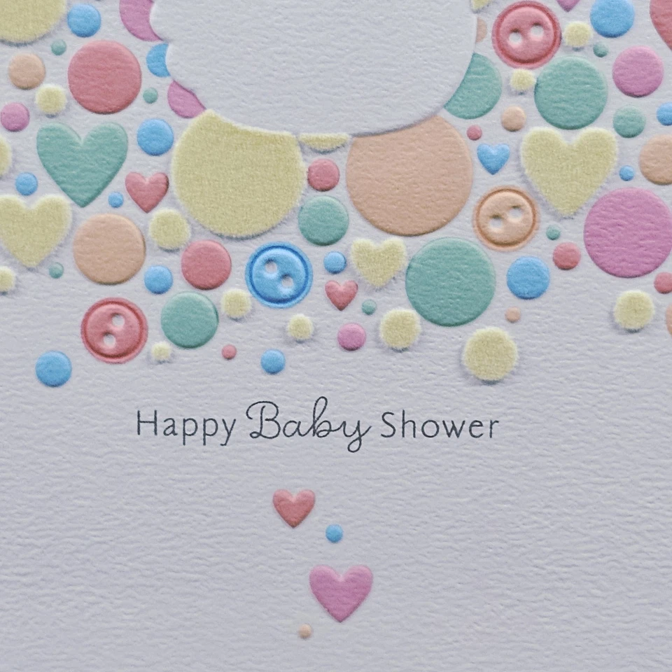 Hallmark Baby Shower Greeting Card 5x7 Bubbles Rubber Duckie Ribbon Splash - Image 2 of 4