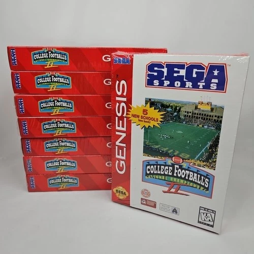 College Football's National Championship II Lot Of 8 (Sega Genesis, 1995) Sealed