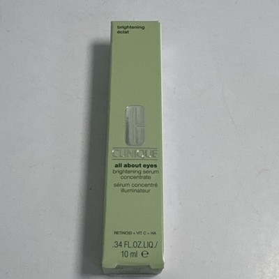 Clinique All About Eyes Brightening Eclat Serum Concentrate w/Retinoid NIB 10ml