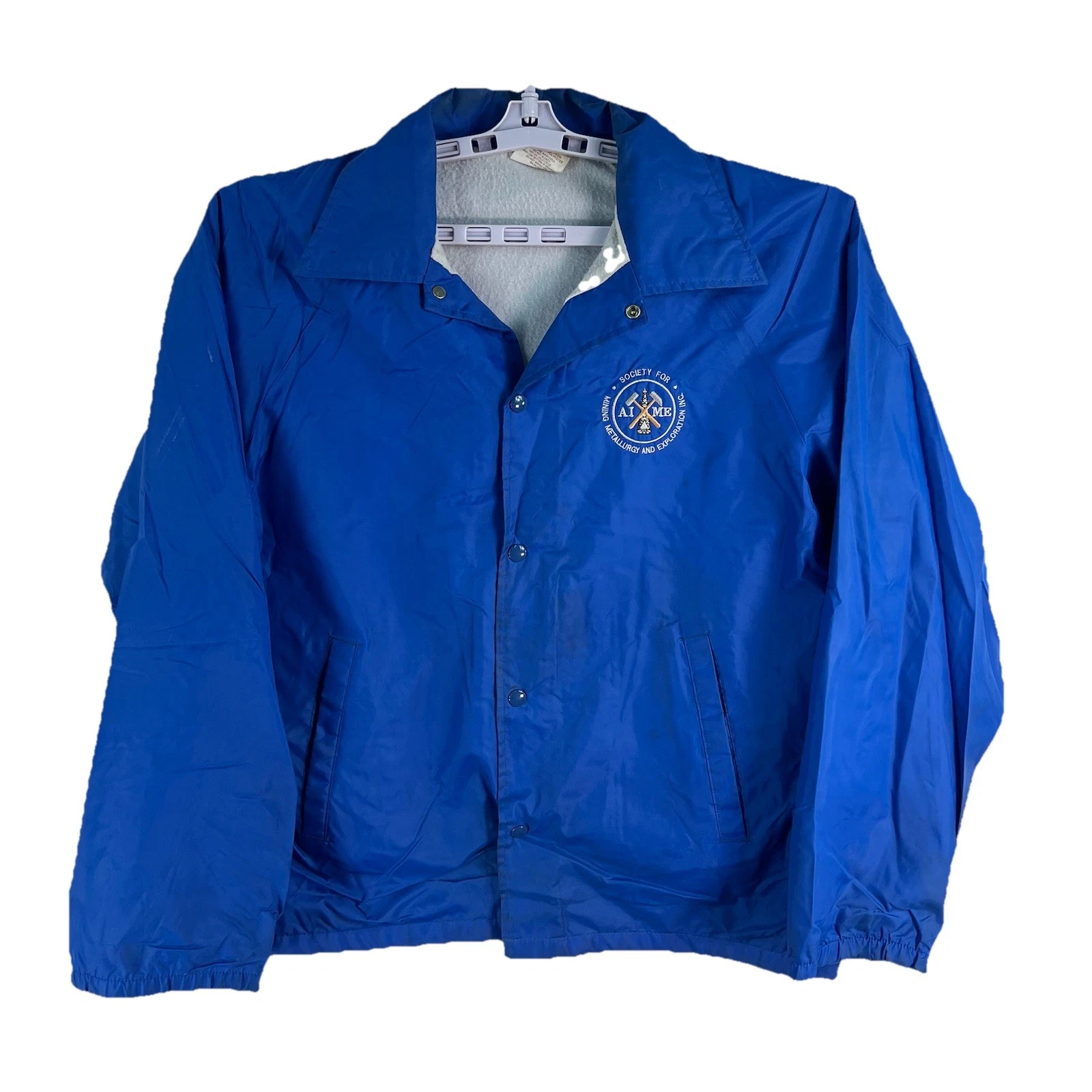 VTG AIME Society For Mining Metallurgy & Exploration Jacket Men’s SZ L Blue