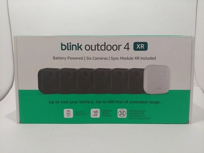 Blink Outdoor 4 XR - 6 Wireless Security Cameras + Sync Module Range 400Ft New