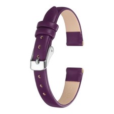 Leather Watch Band 14mm Quick Release Watch Straps Purple