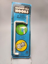 Vintage Hammer-All 6" Shelf Brackets Hooks Set of 2 Zinc Steel Hammer-In USA NOS