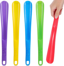 Shoe Horn Long Handle for Seniors, 12.6" Plastic Shoehorn with Hanging Hole, 5Pc