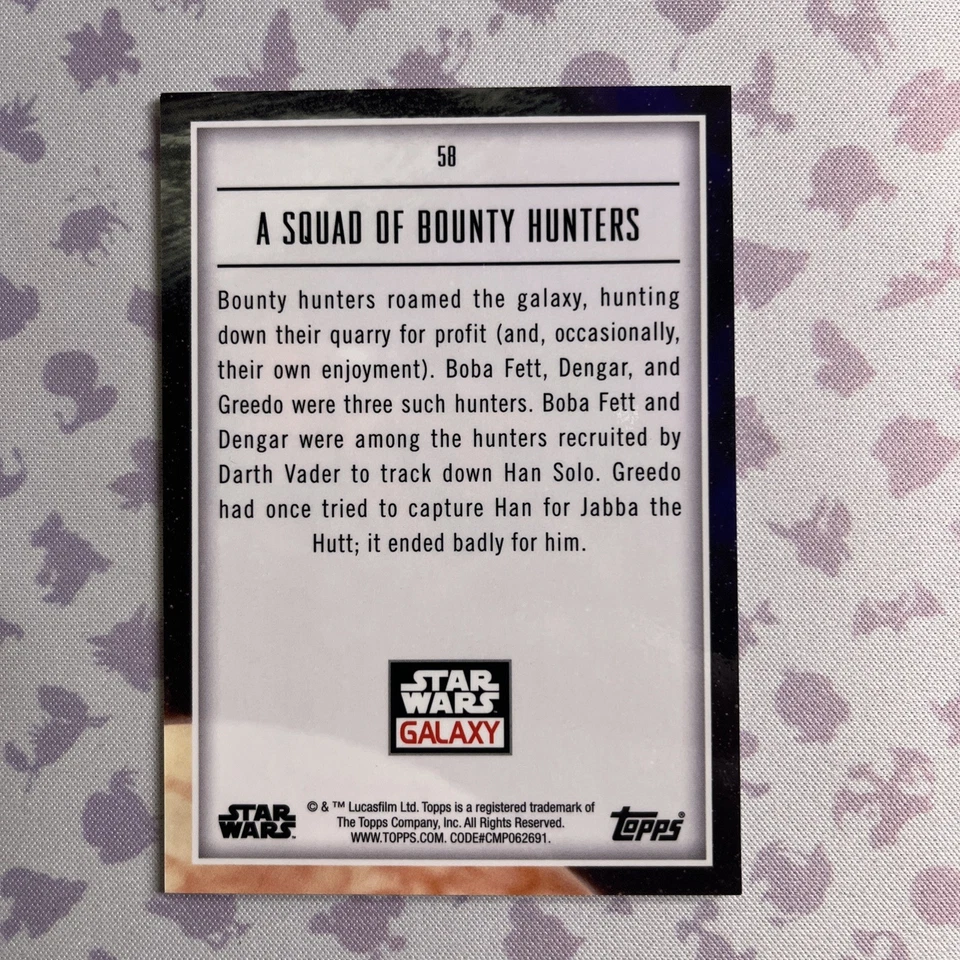 2023 Topps Chrome Star Wars Galaxy /50 Mojo Refractor Squad Bounty Hunters NM - Image 2 of 2