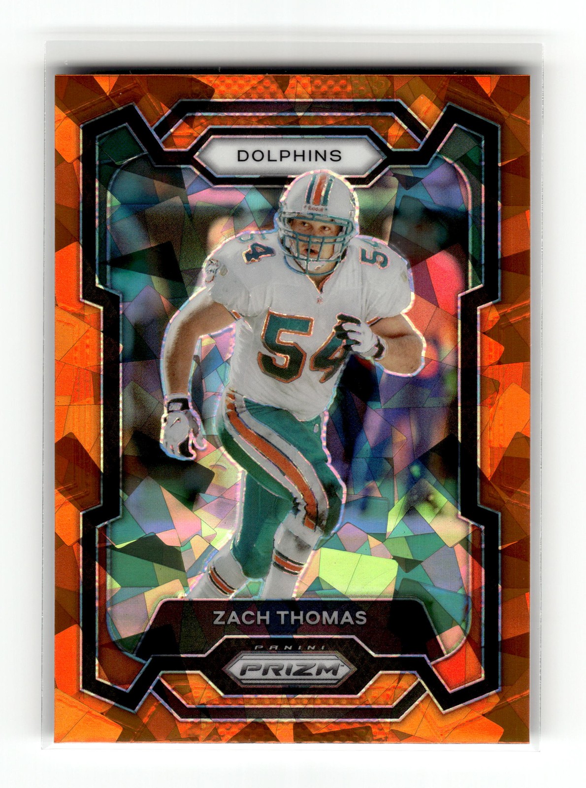 Zach Thomas 2023 Panini Prizm #181 Miami Dolphins Orange Ice HOF