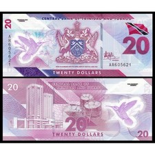 TRINIDAD & TOBAGO 20 Dollars 2020 (2021) Polymer - UNC - Pick 63a