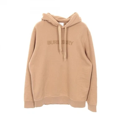 Sweat à capuche en coton imprimé logo Burberry beige occasion homme taille M - Photo 1/4