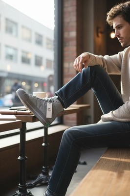 Diesel S-Muji MC Herren Sneaker EU44,5 Grau High Top Schnürer Almond Toe UVP180*