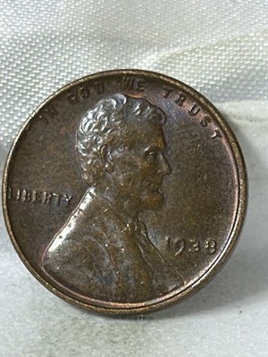 1938-P Lincoln Wheat Penny Cent- Nice Coin Extremely Fine  Lot A137