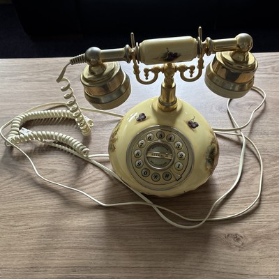 Aynsley Orchard Gold Telefon Vintage sehr selten getestet und funktionsfähig 