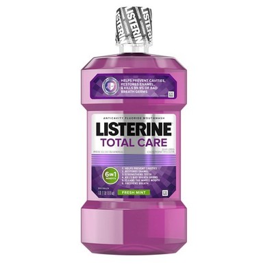 NO SEAL- Listerine Total Care Anticavity Fluoride Mouthwash, 6 in 1, 1L