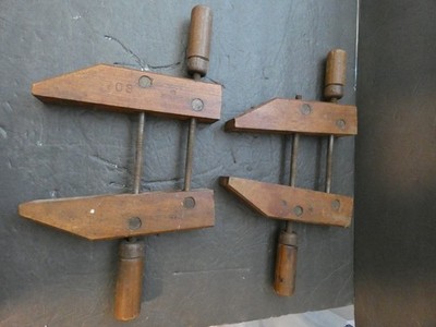 PAIR CINCINNATI TOOLS WOOD WORKING VISE CLAMP #708
